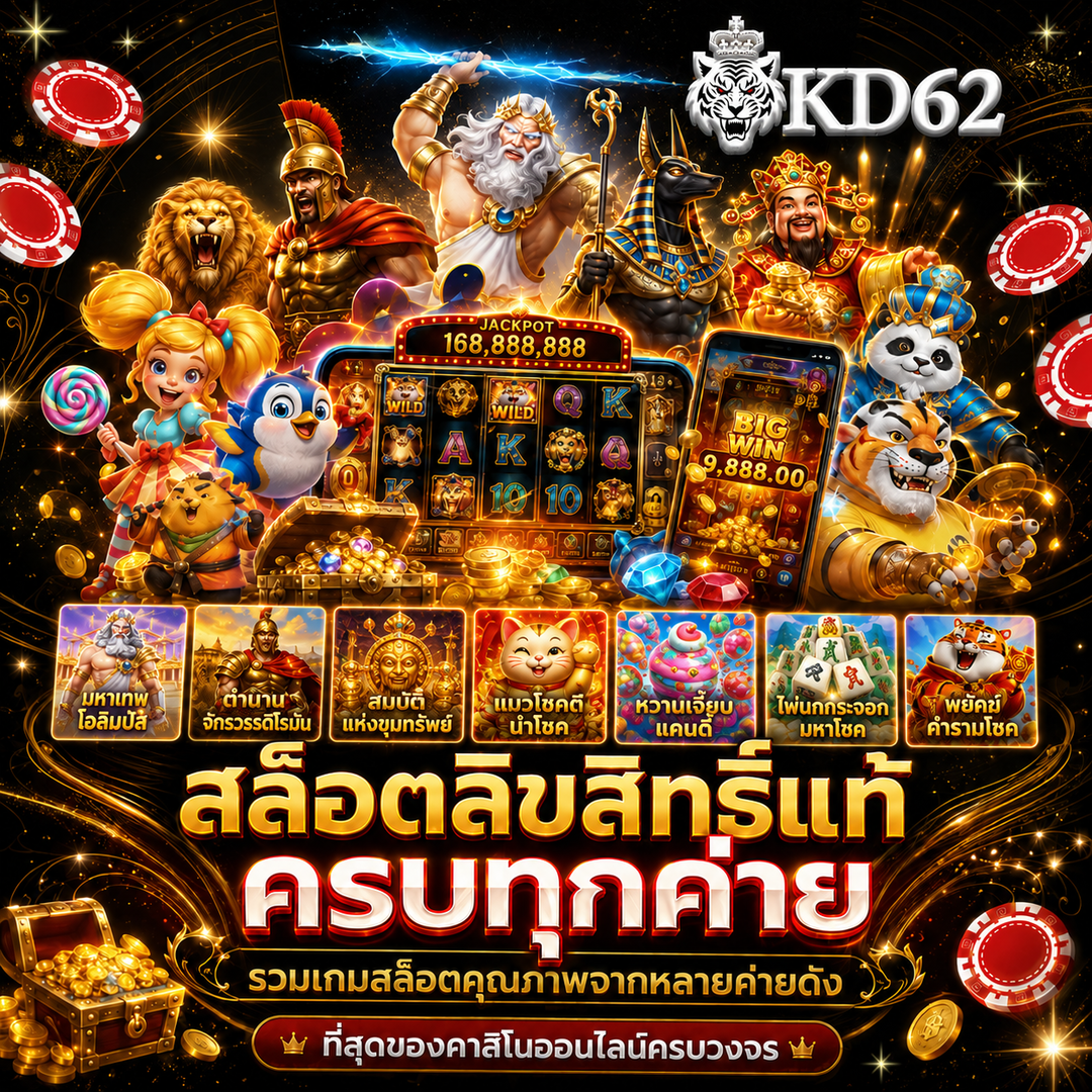 kd62 สล็อตลิขสิทธิ์แท้จากนอกมีให้เล่นครบทุกค่าย